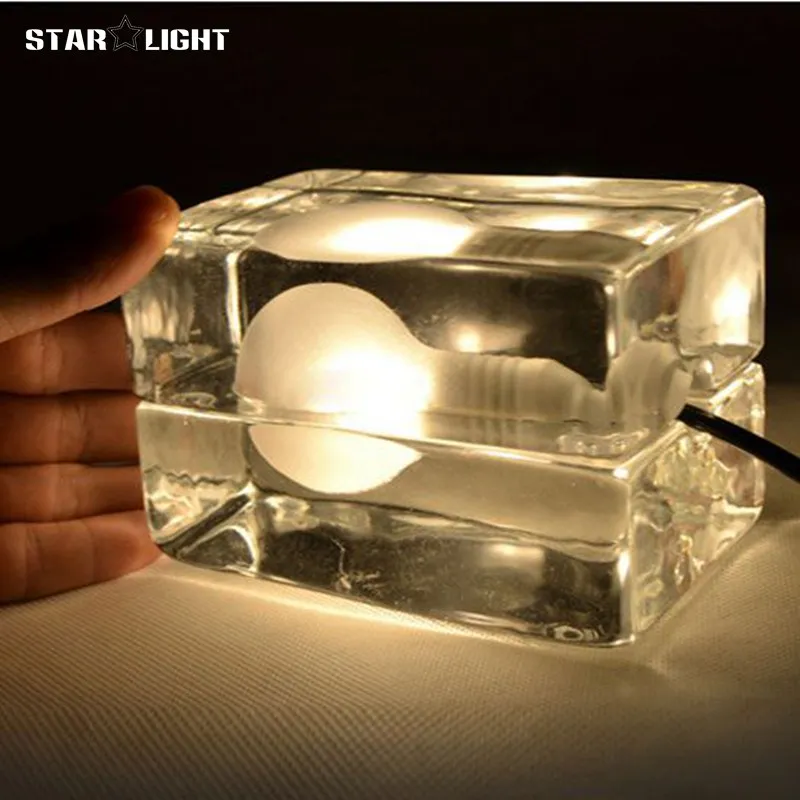 novelty design house block Ice cube lamp table lamps for living room