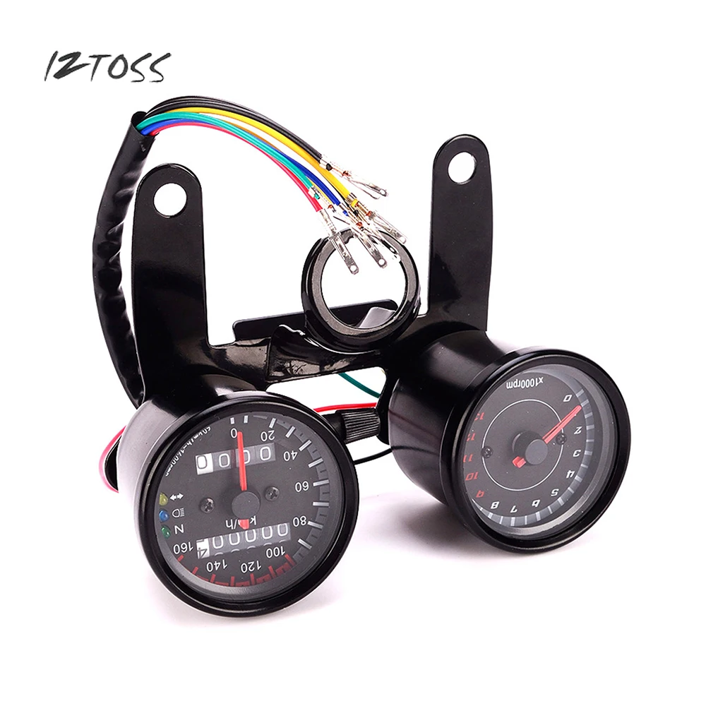 IZTOSS LED мотоциклетный Тахометр + одометр 0 13000 об/мин 12 В комбинированная таблица