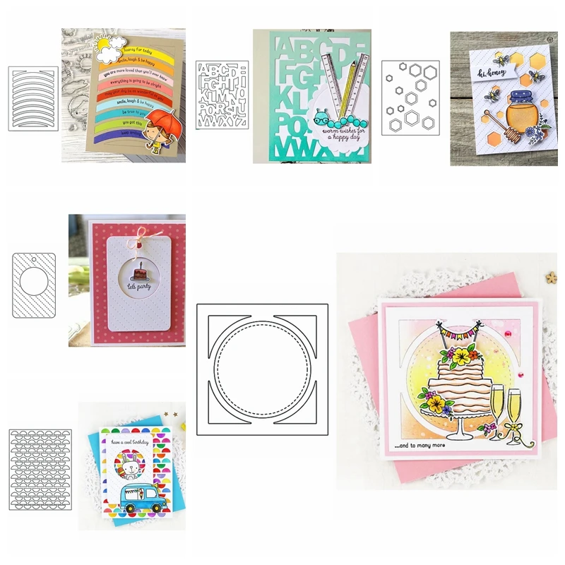 Circle Square Frames Metal Cutting Dies Scrapbooking Embossing DIY Stencil Craft Circle Square Frames Metal Cutting Dies Scrapbooking Embossing DIY Stencil Craft
