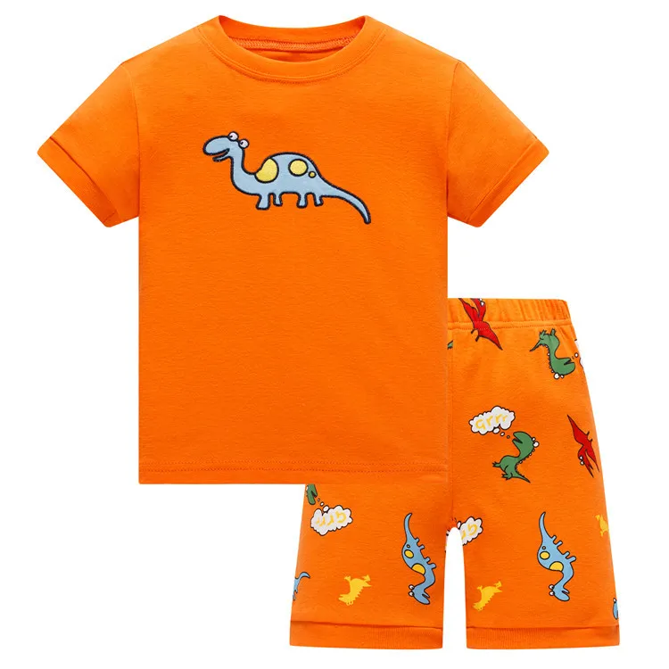 Retail! Brand Summer Kids Boys Whale Print Pajamas Short Sleeve Set Cartoon Pijamas Sleepwear Toddler Pyjamas Clothing - Цвет: 4