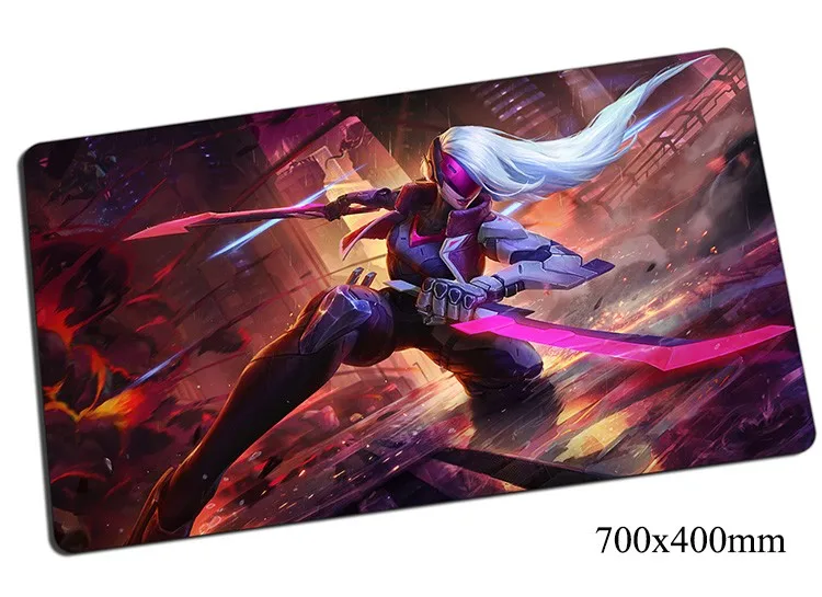 Коврик для мыши katарина 70x40 см игровой коврик игр lol компьютерный со зловещим