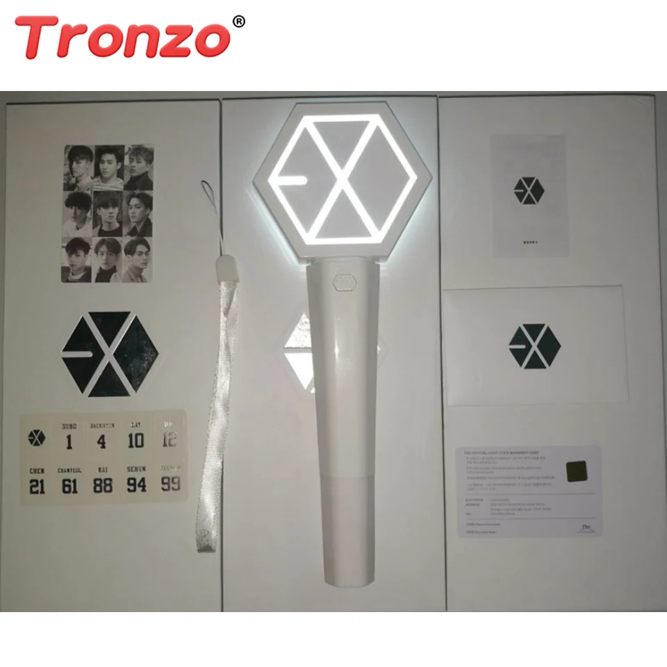 

Tronzo Kpop EXO Sehun Chanyeol Lay White Concert Light Stick Glow stick Light Up Aid Bar Toys For Children