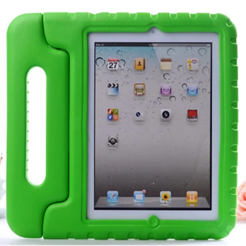 For Apple iPad 2 3 4 EVA Foam Shockproof Case for iPad2 ipad3 ipad4 Funda Coque Children Kids Handle Stand Protective Cover