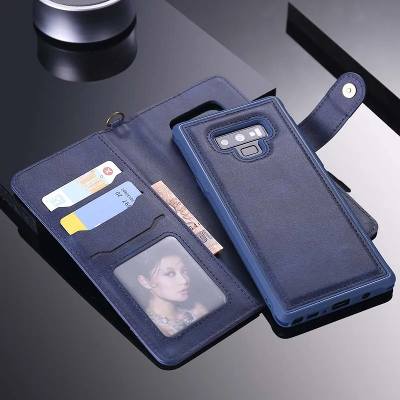 

Flip Luxury Detachable 2 in 1 Leather Tempered Glass Case Magnet Cover For Samsung Galaxy S8 S8Plus S9 S9Plus Note8 Note9 JS0865