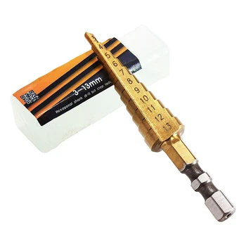 

BMBY-3-13MM TIN 1/4 HSS Hexagonal shank Step Drills