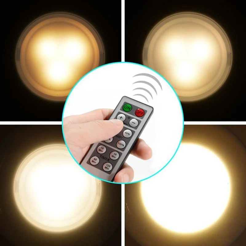 1Pc LED Remote Control Wall Light Night Light Induction Lamp Closet