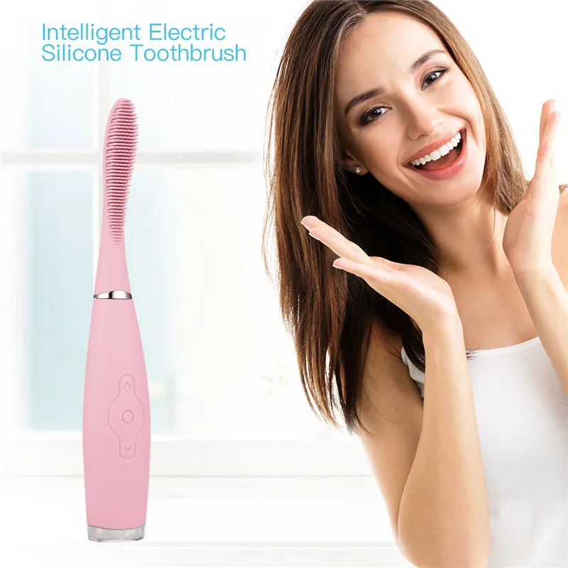 Ultrasonic Electric Toothbrush Sonic Wave Teeth Clean Whiten Waterproof