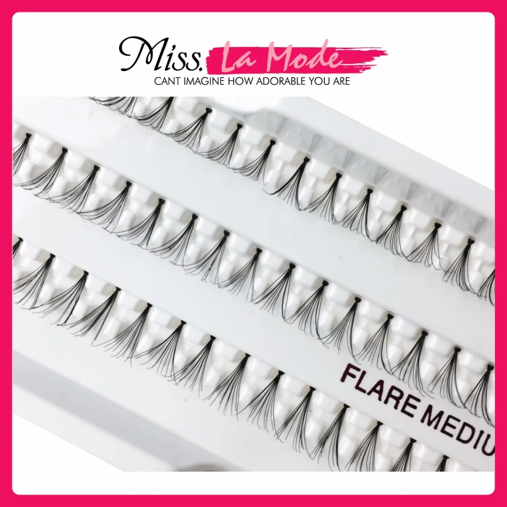 

4 Trays 12mm individual eyelashes Planting Natural Looking 10 Hairs in One Cluster Short size
