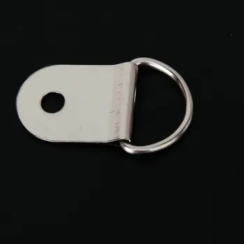 

50 Pcs Medium D-Ring Picture Frame Strap Hangers with Screws