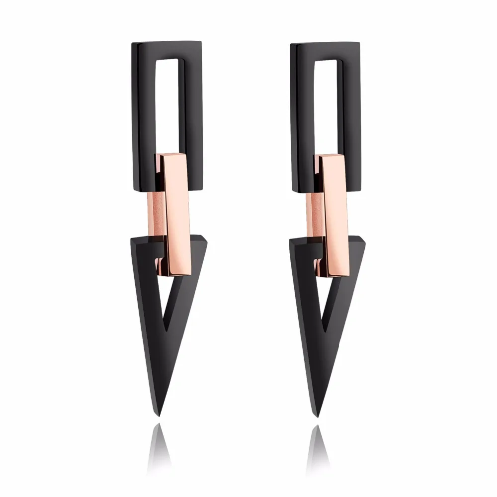 

JHSL Brand Unique Women Chandelier Drop Earrings Fashion Jewelry Black Long Dangle Earring for Girl Female 2017 New arrival
