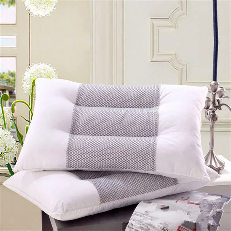 1pc gray and white cassia or lavender pillow health neck head care sleeping bedding cervical