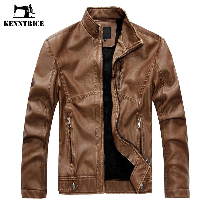 Kenntrice メンズレザージャケットブランドオートバイのジャケット春秋冬フェイクレザーコート Leather Coat Men Brand Leather Jacketmen Leather Jacket Aliexpress