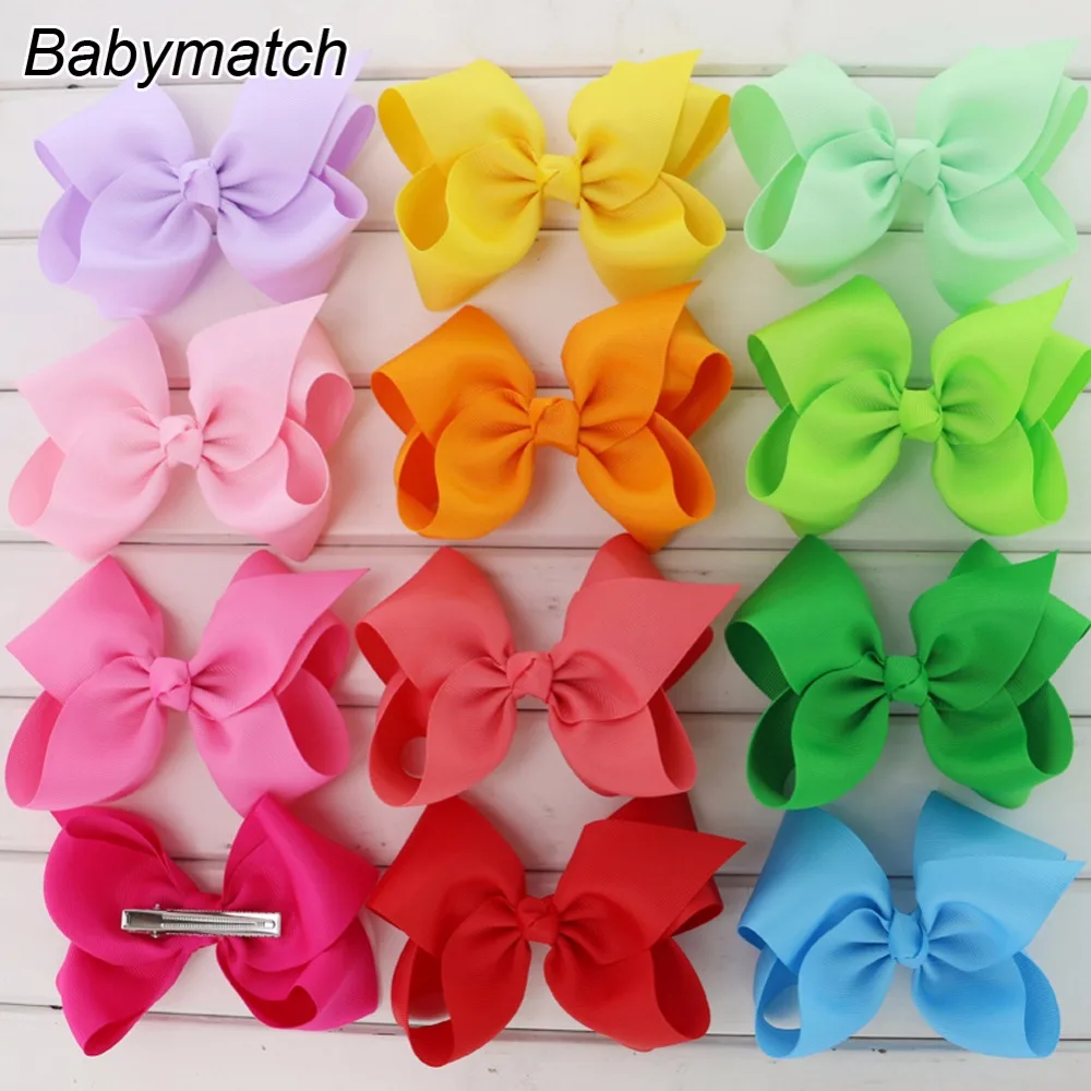 Babymatch 300pcs/lot Whloesale Big Girls Ribbon Hair Bows With