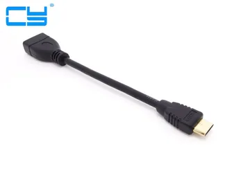

Mini HDMI male to HDMI Female short adapter Cable 10cm for DC DV tablet HDTV 10cm