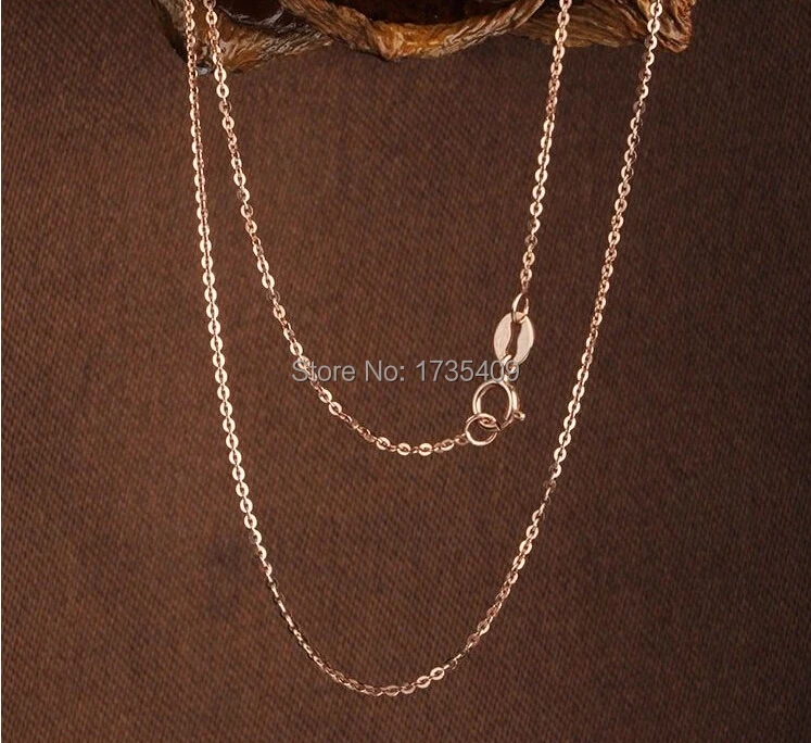 Best Au750 Solid Rose Gold Necklace Design Chain 1 2g 16 L Rose Gold Necklace Gold Necklacedesigner Necklace Aliexpress