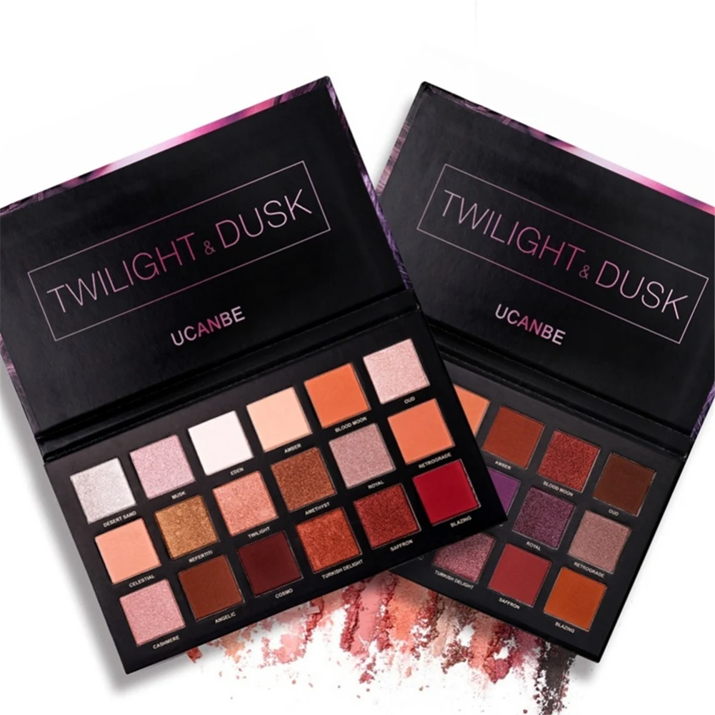 

18 Color Shimmer And Matte Eyeshadow Palette Highly Pigmented Warm Color Long-lasting Cosmetics