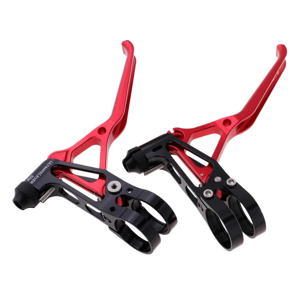 1 Pair Ultralight Bike Handlebar V Brake Levers Hand 3-Finger Brake Levers Replacement Alloy