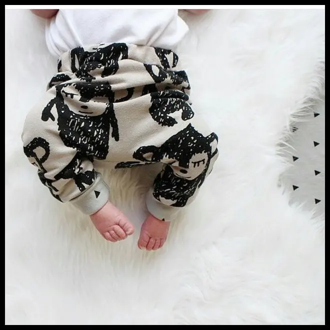 Baby Boys Pants Monkey Printed Baby Harem Pants For Boy Kids Children Trousers Cotton Clothes Baby Boys Pants Monkey Printed Baby Harem Pants For Boy Kids Children Trousers Cotton Clothes