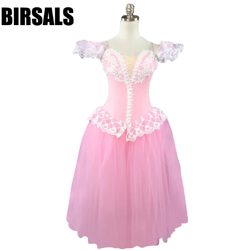 Pink Fairy Professional Ballet Long Tutu Dress Girls Women Romantic Ballet Tutu Adult Classical Ballet Dance Costumes BT8903A