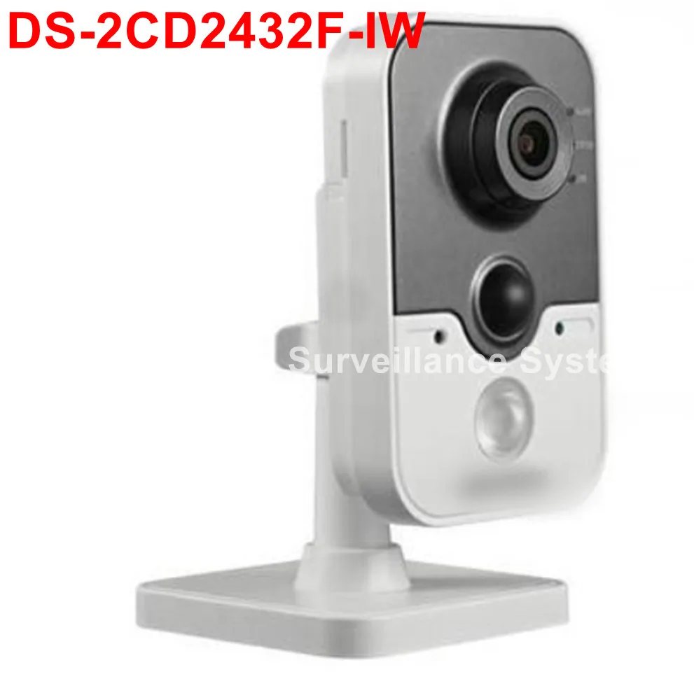  DS-2CD2432F-IW Multi-language version mini Cube wireless cctv camera 3MP built-in mic  speaker two-way audio POE IP camera wifi 