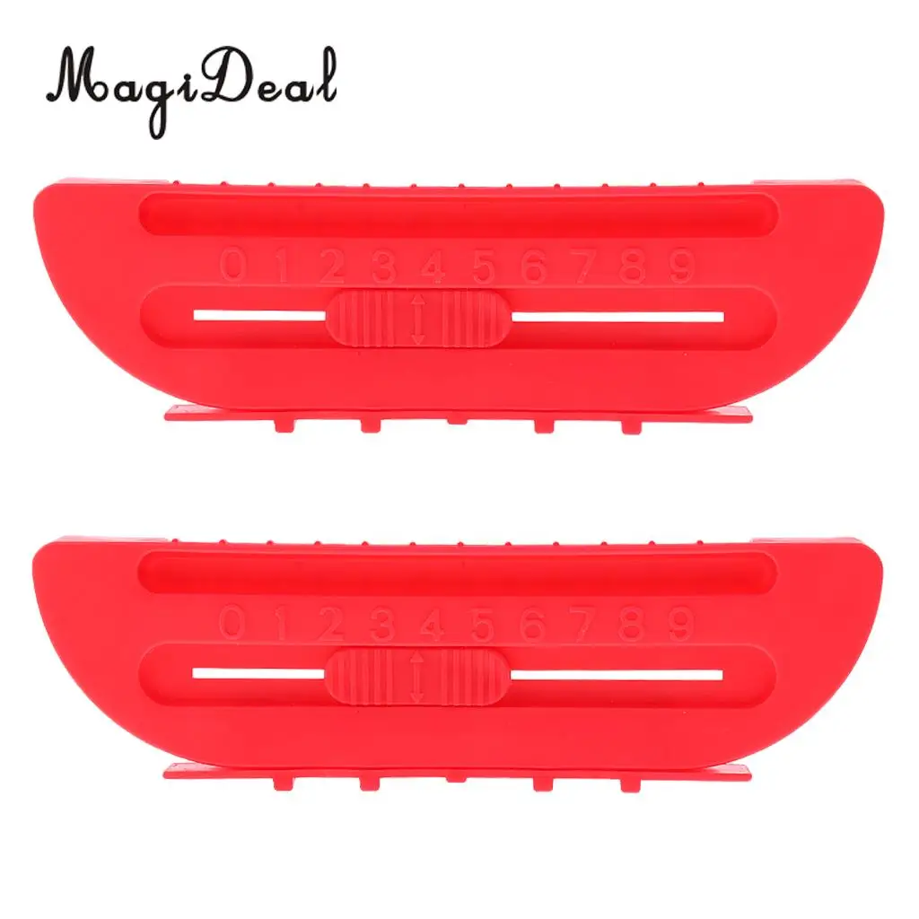 MagiDeal 2 Pieces 2-in-1 Air Hockey Table Accessories Goal Door Ball Stopper Score Counters Scorekeeper Red