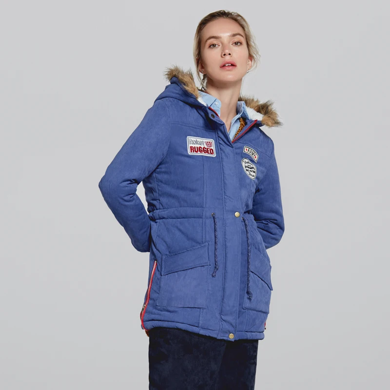 Winter Coat Women 2018 New Parka Casual Outwear Hooded Thickening Cotton Coat Winter Jacket Women Faux Fur Clothes Outwear