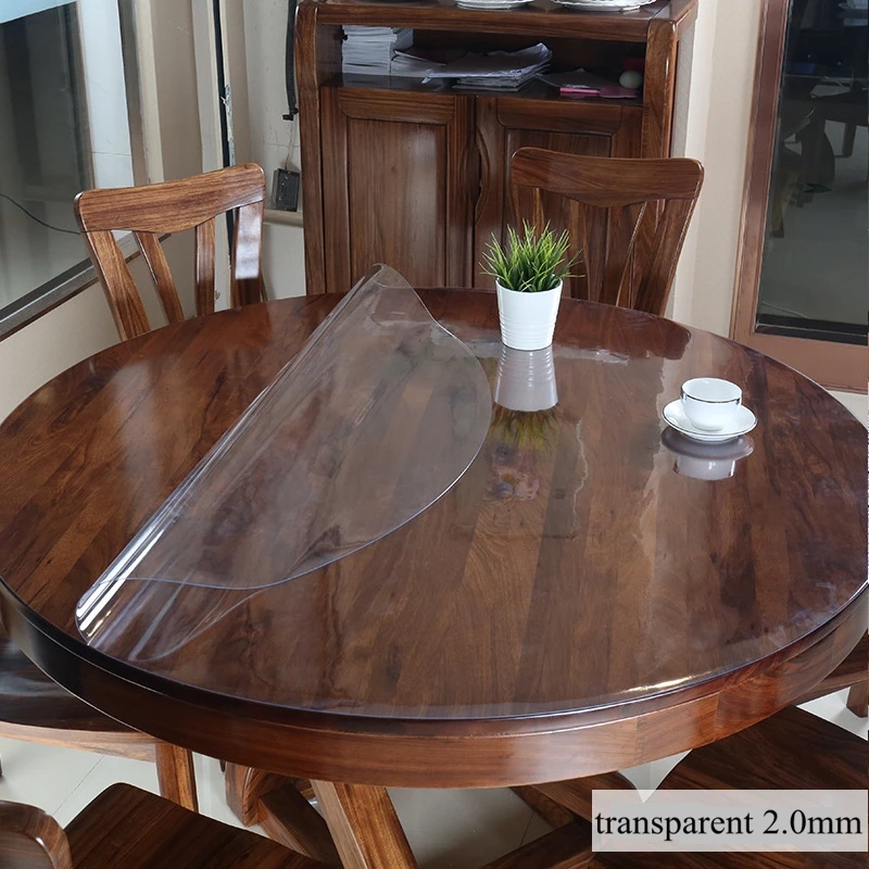 PVC Transparent Tablecloth Round Shape Soft Glass Indoor and Outdoor Garden Backyard Table Cover Free Shipping PVC Transparent Tablecloth Round Shape Soft Glass Indoor and Outdoor Garden Backyard Table Cover Free Shipping