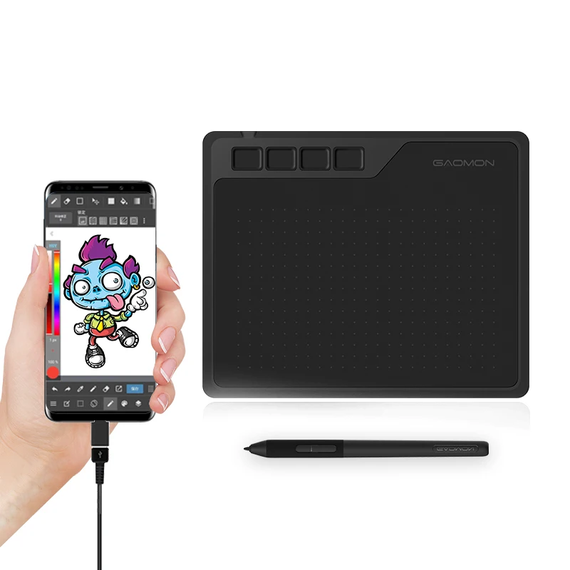 Графический планшет GAOMON S620 для рисования и игр OSU цифровой с поддержкой Android Windows