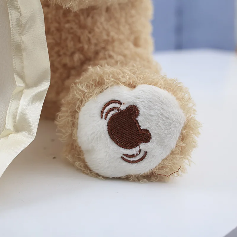Около 30 см Peekaboo Kiekeboe медведь игрушки с музыкой говорящие плюшевые юмором Ted