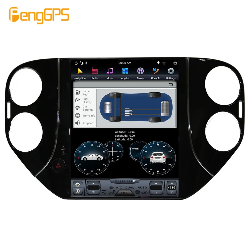 Sale Tesla Android 9.0 PX6 Built-In Wireless DSP CARPLAY Car Multimedia Radio For VW Tiguan 2010-2016  Navigation Head unit 4