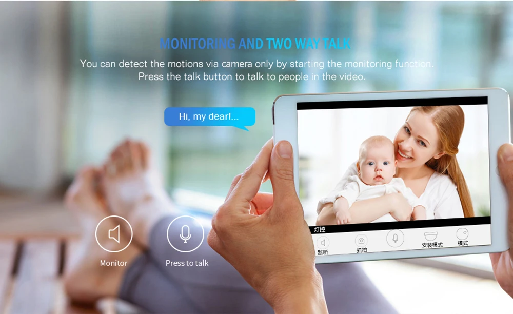 Wistino CCTV WiFi IP Camera HD 1080P Mini Wireless Video Baby Monitor P2P Indoor Security Smart Home IR Night Vision H2.265 V380 (5)