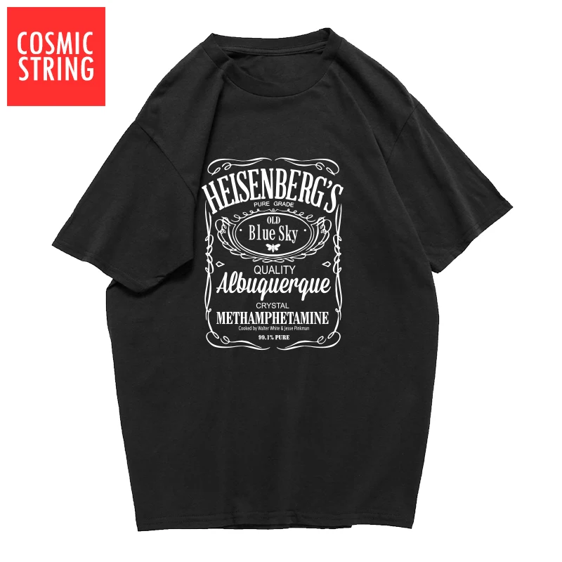 COSMIC STRING 100% Cotton short sleeve Heisenberg print men t shirt casual summer men tshirt loose mens t-shirt cool tee shirts