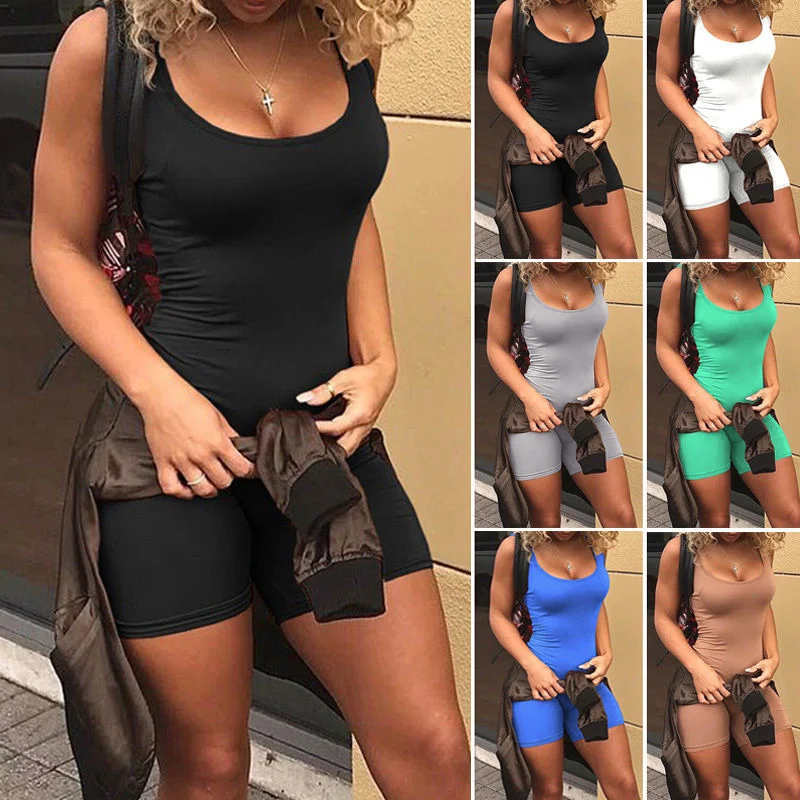 

2017 New Women Ladies Clubwear Playsuit Bodycon Party Jumpsuit Sleeveless Romper Short