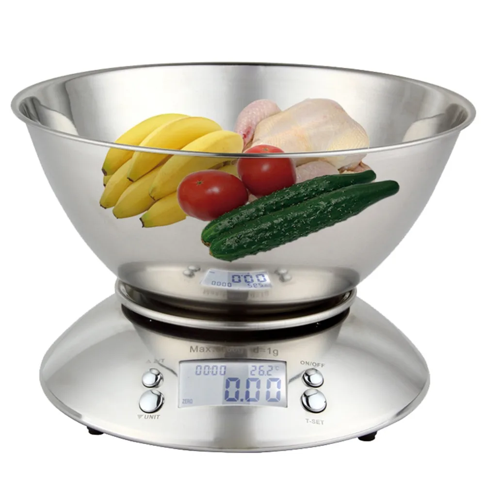  Stainless Steel Kitchen Scales Electronic Digital Weight Scale Cooking Tool Food Balance Cuisine Pr - 32918133193