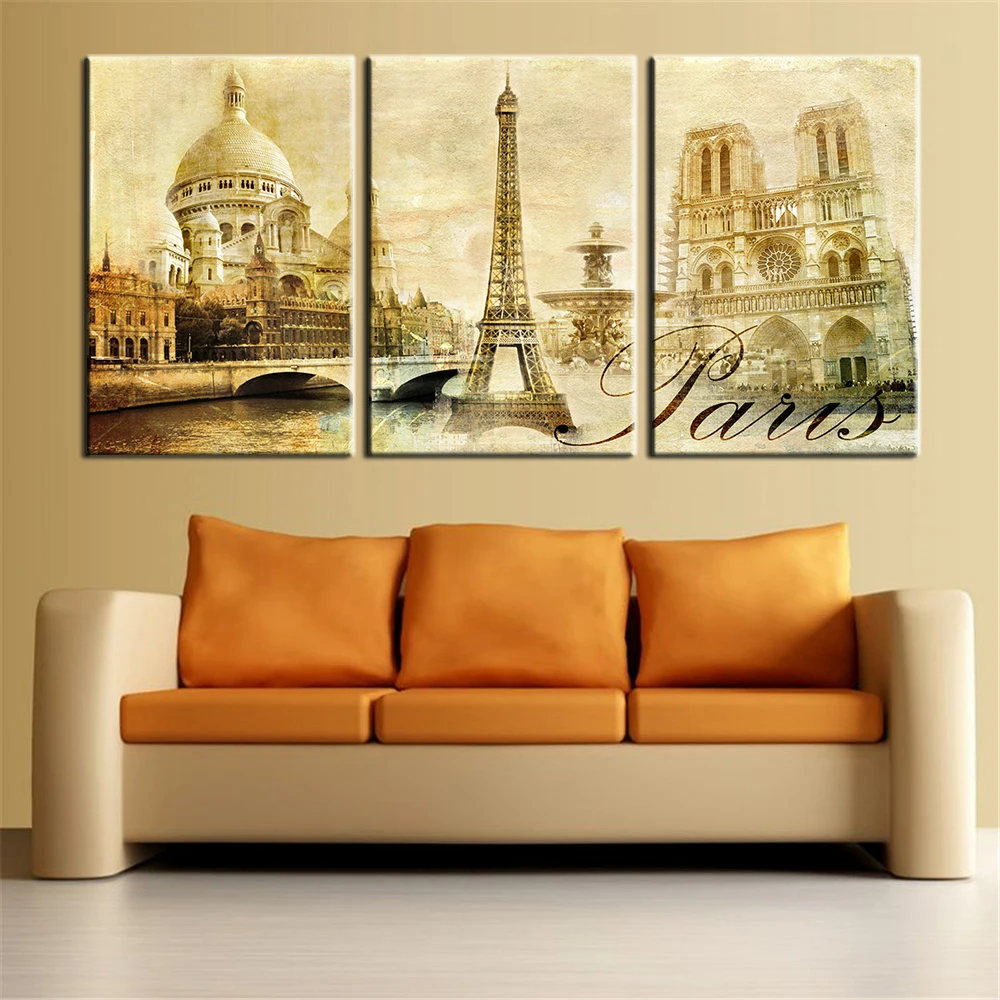 www.semadata.org : Buy Wall Art Pictures Paris Famous Buildings Large Modern Home Wall Decor ...