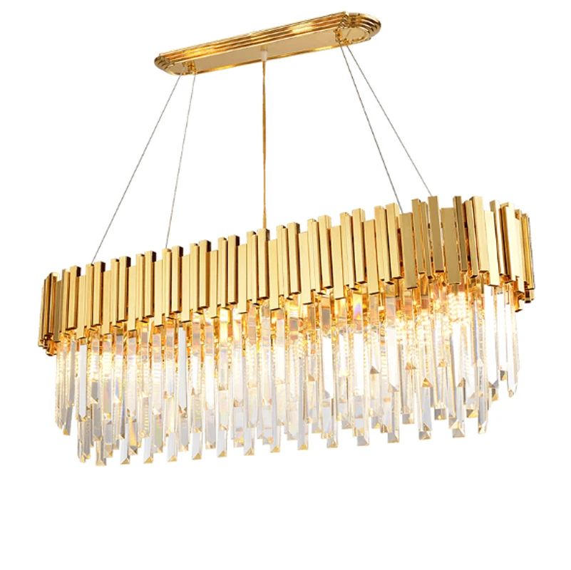 

T Gold American Style Retro Chandeliers LED Crystal Lighting For Living Room Bedroom Hall Hotel Restaurant Dining Room Fashion
