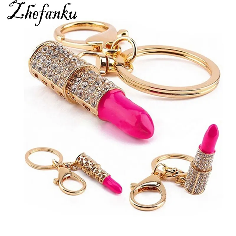 Fashion Crystal Car Key Ring Personalized Women 3d Fashion Trendy Key