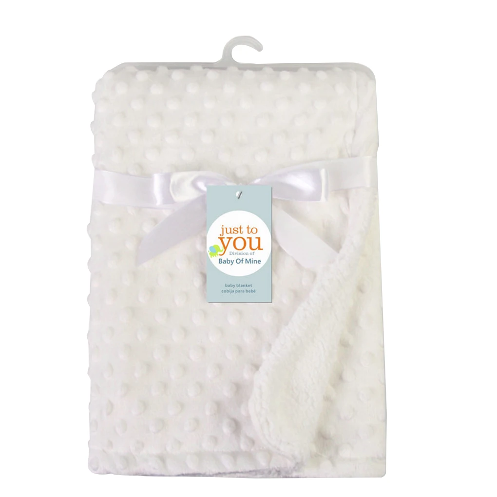 

102*80cm Baby Blankets Thicken Double Layer Coral Fleece Infant Swaddle Envelope Stroller Wrap Newborn Baby Bedding Blanket