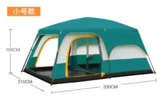 6 8 10 12 Person 2 Bedroom 1 Living Room Waterproof Self Driving Family Party Hiking Travel Mountaineering Outdoor Camping Tent - Цвет: Small Size