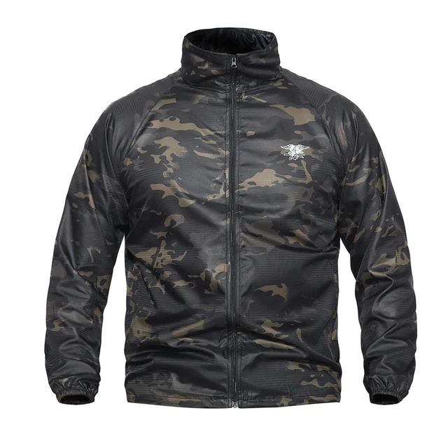 Summer Tactical Navy Seal Lightweight Camouflage Jacket Men Waterproof