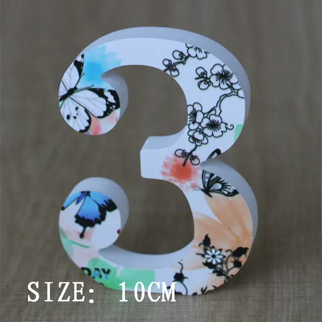 Artificial Wood New Design 10cm Printed Spring Butterfly Flowers