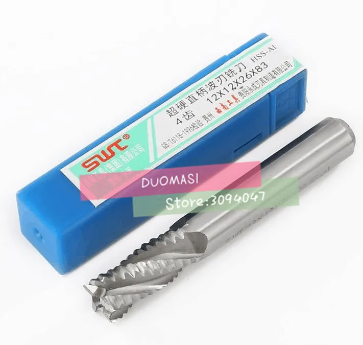 

4flute M2AI dia 4F-6*6*13*57 end mills milling cutter machine tool Roughing cutter CNC tools Super-hard high speed steel