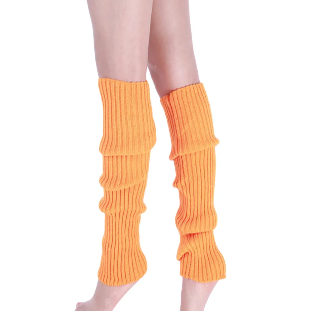 Женские высокие носки, чистый цвет, сапоги, манжеты, теплая шерсть, вязаные гетры, зимние длинные хлопковые носки, выше колена, милые носки для девочек#10