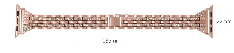 Женский браслет со стразами для ремешок для часов аpple 38 мм 40 мм 42 мм 44 мм браслет из нержавеющей стали ремень для iWatch Band Series 1 2 3 4
