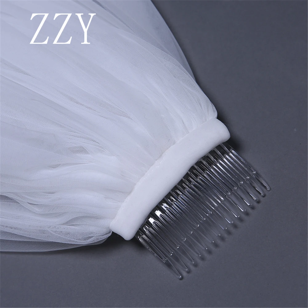 Свадебные аксессуары, вуаль для свадьбы, 3м, аппликация по краям, двухслойная аппликация, Фата для собора, Фата для невесты, Фата для невесты, свадебная фата