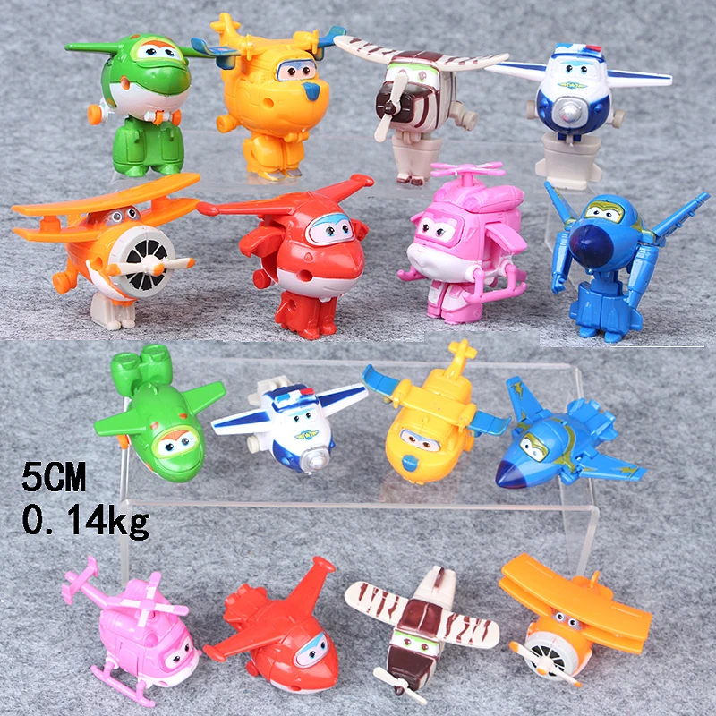 

8pcs/set Superwings Super Wings deformation robot collectors action figure toys Christmas