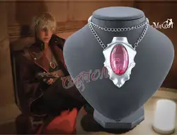 Модный кулон из смолы Цепочки и ожерелья Данте косплей вспомогательная цепь Цепочки и ожерелья кулон с красным камнем
