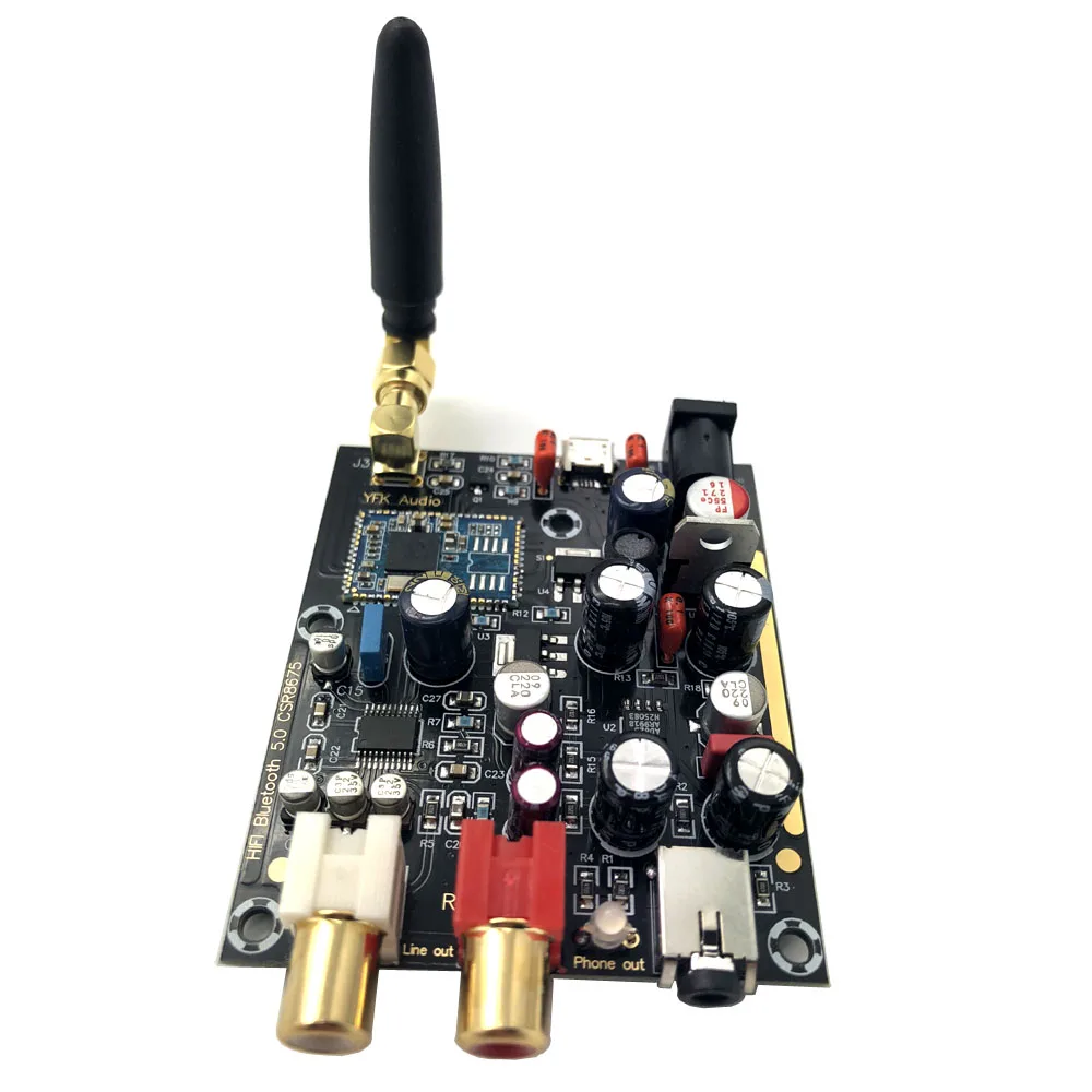 CSR8675 Bluetooth 5,0 беспроводной приемник плата PCM5102A ies DAC декодер плата HIFI APTX HD поддержка 24 бит с антенной A5-007