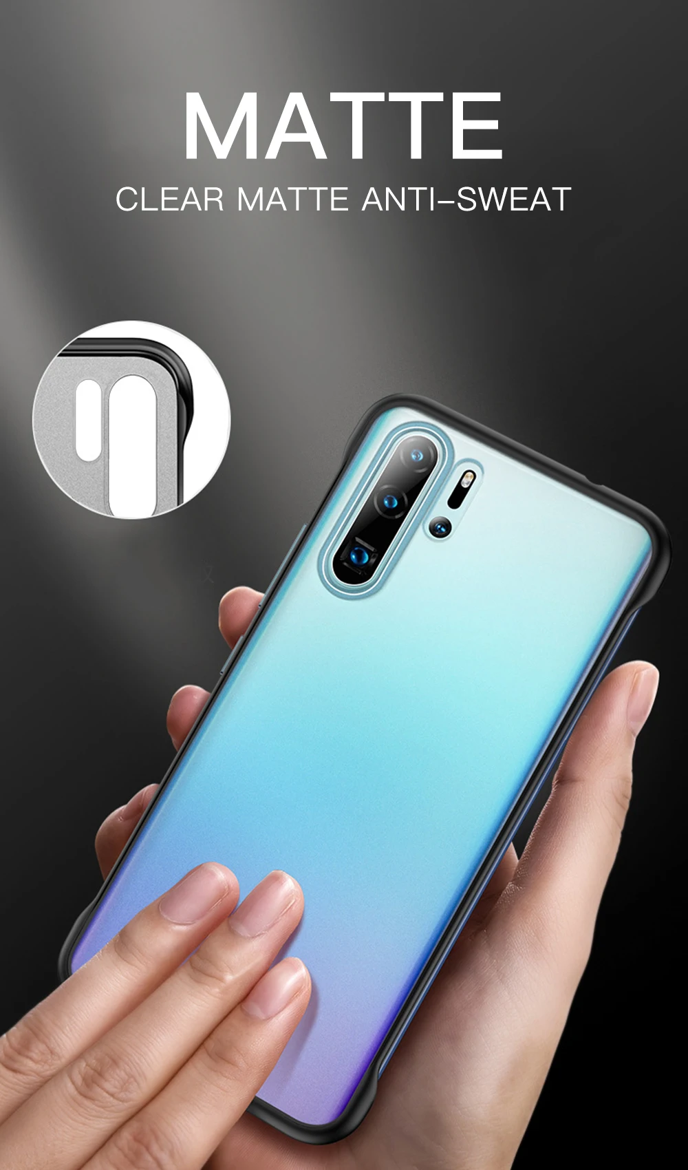 Clear Frameless Case For Huawei P30 P20 Honor 20 Pro Mate 10 View Slim Hard Matte Transparent Cover Ring Nova 5 Lite 10i P Smart