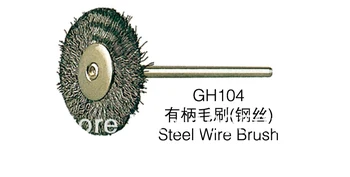 

free shipping gold Steel wire brush 100pcs/pack jewelry rotary tools accessories,dental polishing burnishing engraving brushes